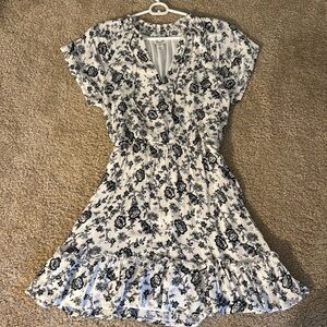 XS dark blue flower mini dress